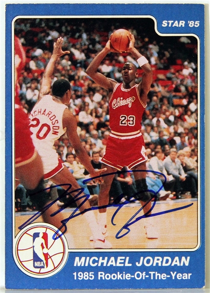 Michael Jordan ULTRA RARE Signed 1985 Star Rookie Card #288 (UDA)