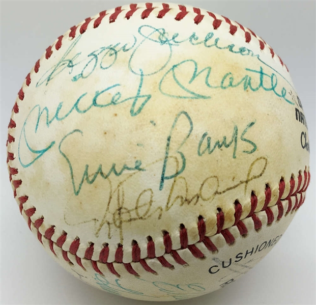 500 Home Run Club Multi-Signed ONL Baseball w/ Incredible 17 Signatures! (PSA/DNA)