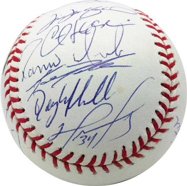 2004 World Series Champion Boston Red Sox Signed Baseball w/ Rare Papi & Pedro Pairing! (PSA/DNA)