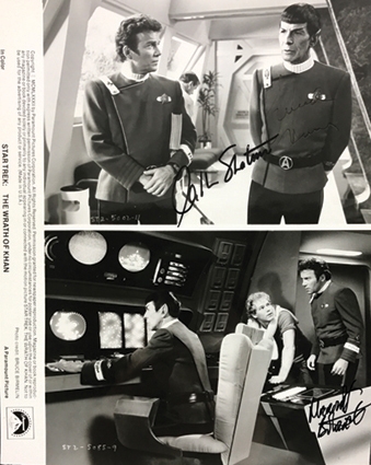 Star Trek: Wrath of Khan Ultra Rare Signed 8" x 10" Publicity Photo w/Shatner, Nimoy & Merritt Butrick! (PSA/DNA)
