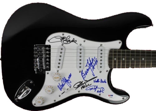 AC/DC Group Signed Stratocaster Style Electric Guitar (PSA/DNA)