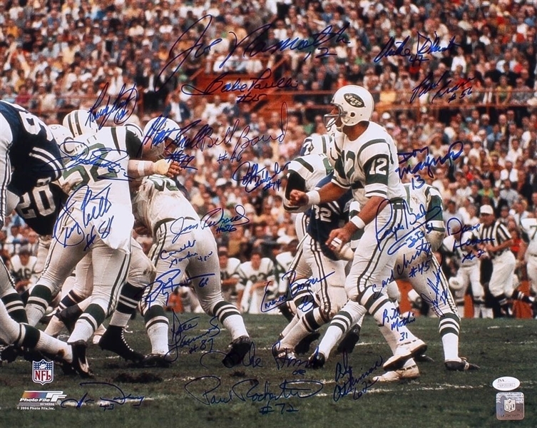 1969 Jets (SB Champs) Team Signed 16" x 20" Color Photo (25 Sigs)(JSA)