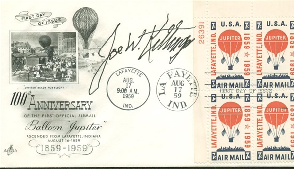 Joe Kittinger Vintage Signed 1959 First Day Cover (PSA/JSA Guaranteed)