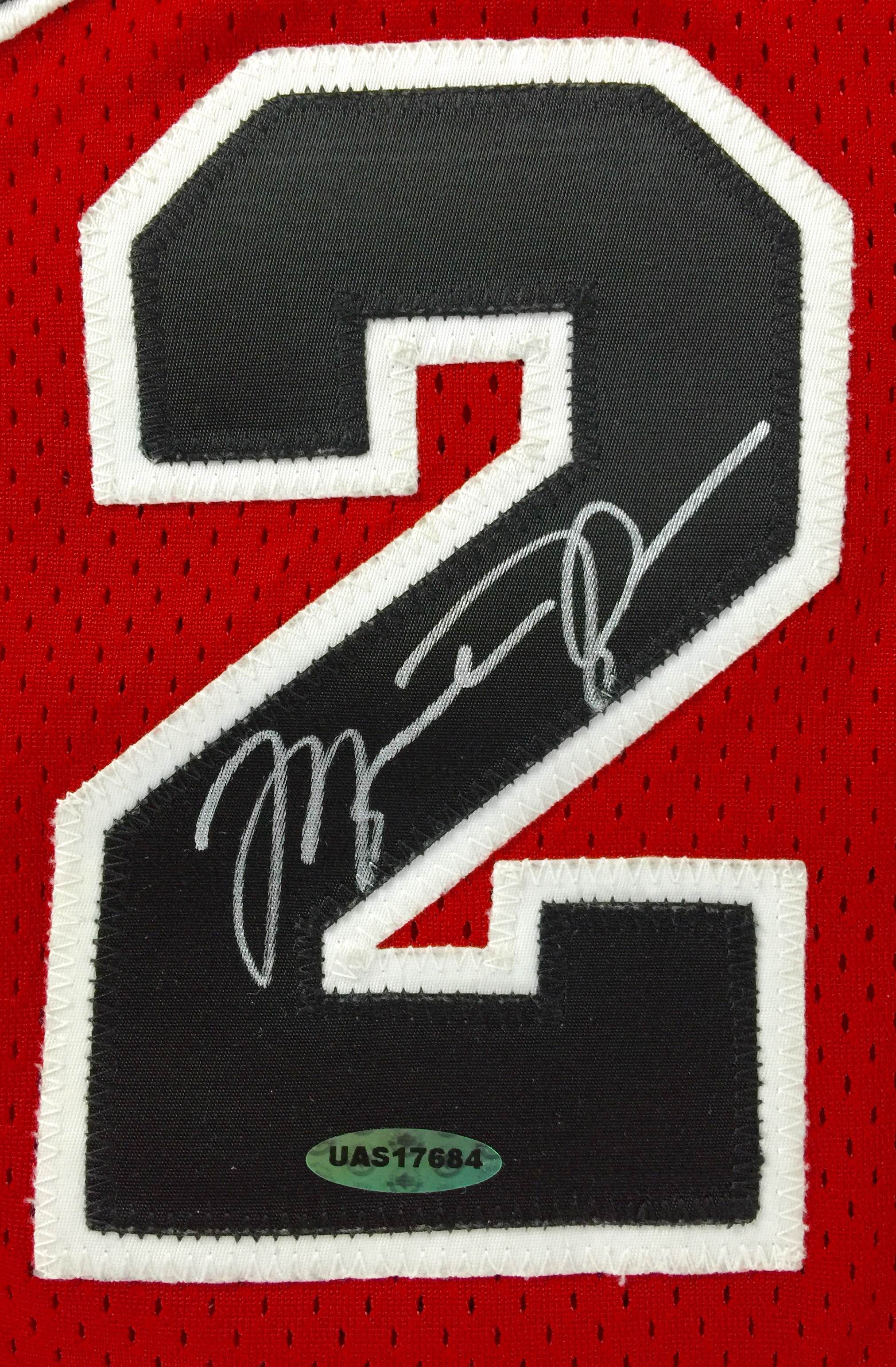 Lot Detail - Michael Jordan Superbly Signed 1997-98 Chicago Bulls NBA ...