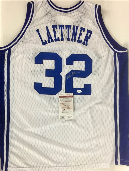 Christian Laettner Signed Duke Style Basketball Jersey (JSA)