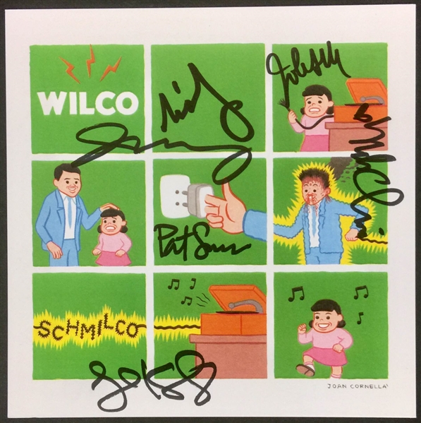 Wilco Group Signed 5" x 5" "Schmilco" Promo Postcard (PSA/JSA Guaranteed)