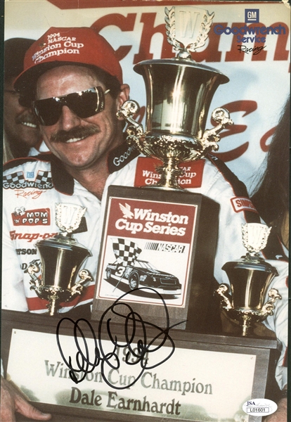 Dale Earnhardt Sr. Signed 8.5" x 11" 1994 Winston Cup Photo (JSA)