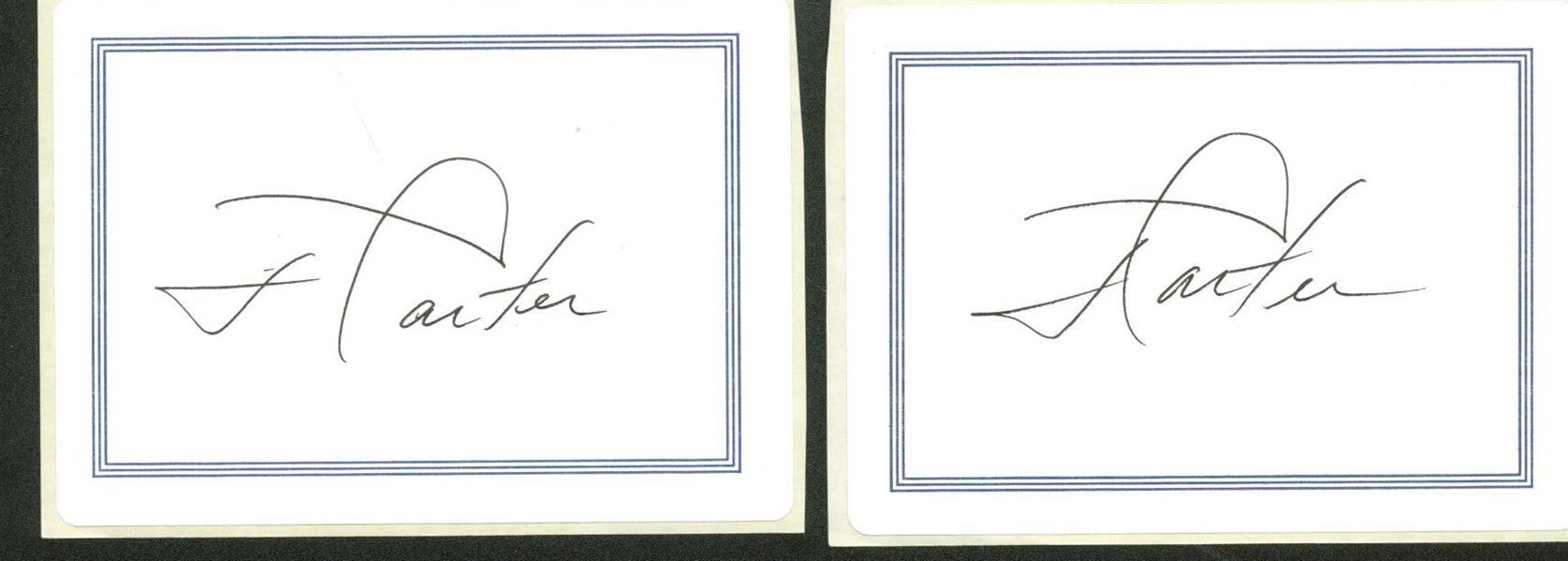 Jimmy Carter Lot of Two (2) Signed Bookplates (PSA/JSA Guaranteed)