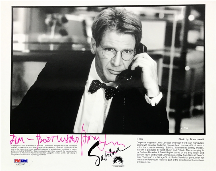 Harrison Ford Signed & Inscribed 8" x 10" Press Kit Photo for "Sabrina"