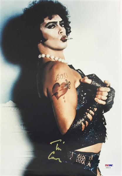 Tim Curry In-Person Signed 10" x 15" Color Photo from "Rocky Horror Picture Show" (#1)(PSA/DNA)