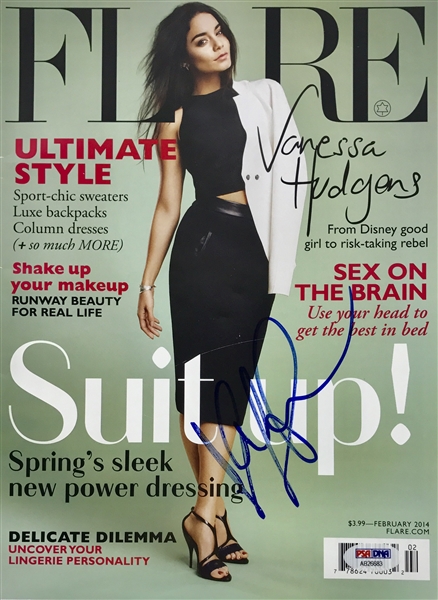 Vanessa Hudgeons Signed February 2014 Flare Magazine (PSA/DNA)