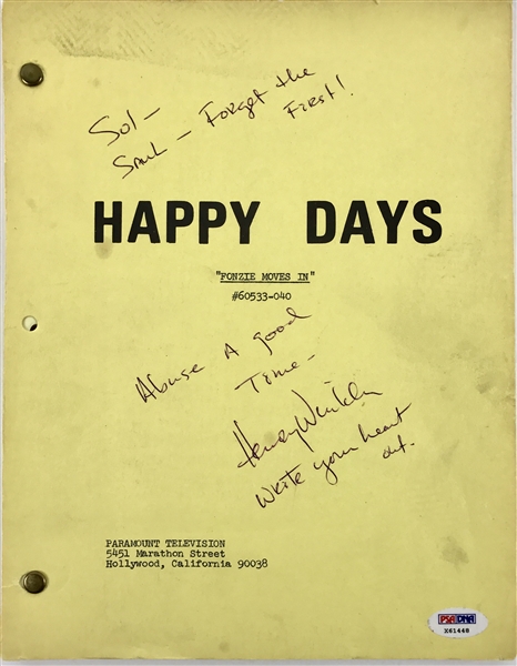 "Happy Days" Original Production Script Signed & Inscribed by Henry Winkler (PSA/DNA)