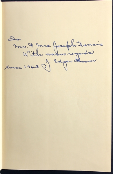 J. Edgar Hoover Signed Vintage Hardcover Book: "The FBI Story" (PSA/JSA Guaranteed)