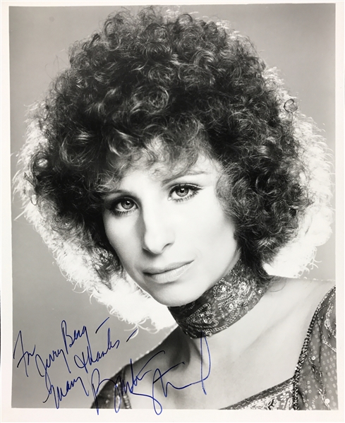 Barbra Streisand Signed & Inscribed Early 8" x 10" B&W Portrait Photo (PSA/DNA)