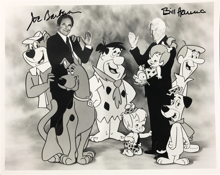 Hanna-Barbera: Bill Hanna & Joe Barbera Dual Signed 8" x 10" B&W Photo (TPA Guaranteed)