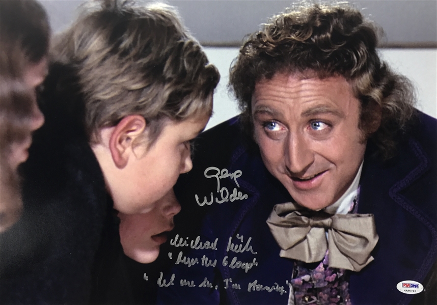Willy Wonka & The Chocolate Factory: Gene Wilder & Michael Bollner Signed 12" x 18" Photo Print (PSA/DNA)
