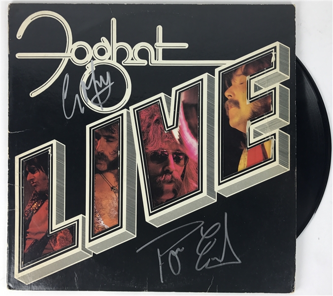 Foghat: Craig MacGregor & Rod Price Dual Signed "Foghat Live" Record Album (TPA Guaranteed)