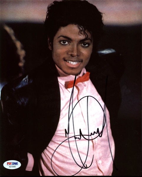 Michael Jackson Superb Signed 8" x 10" Color Photo (PSA/DNA)