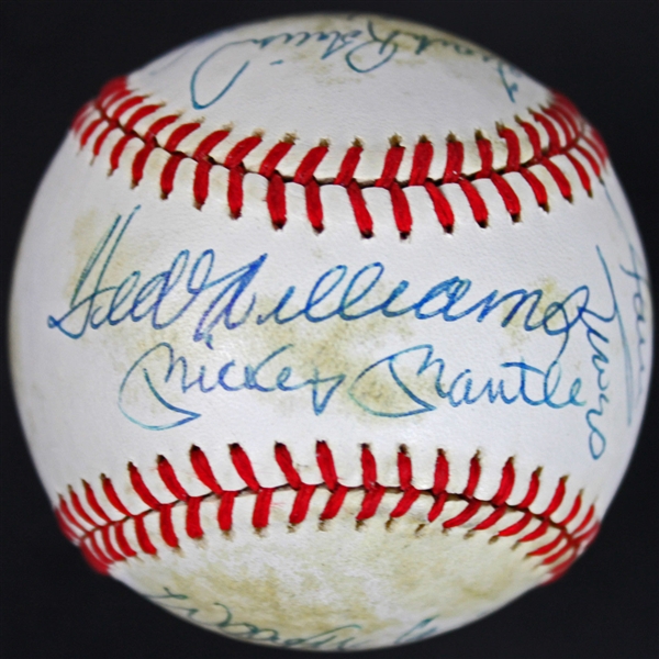 500 Home Run Club Multi-Signed Baseball w/13 Sigs Incl. Mantle & Williams (PSA/DNA)