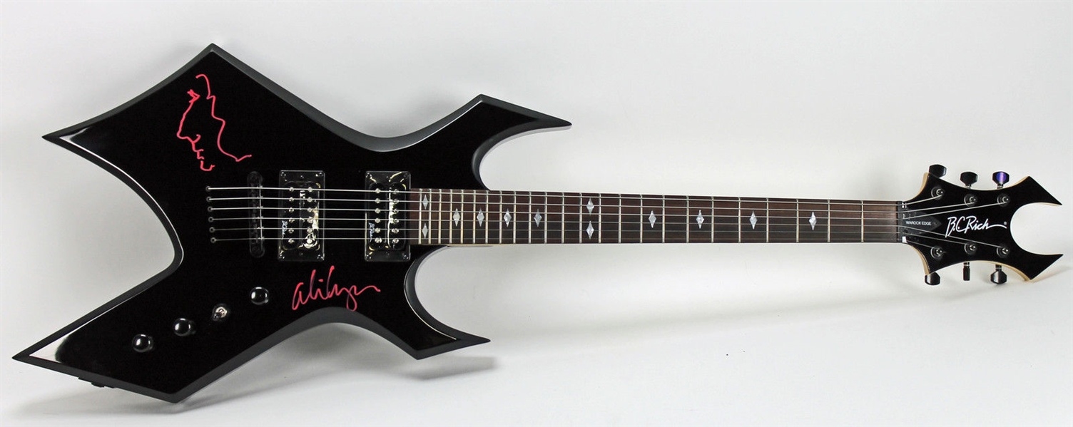 Alice Cooper Signed B.C. Rich Warlock Edge Style Guitar (PSA/DNA). 