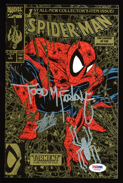 Stan Lee & Todd McFarlane Dual-Signed Spider-Man: Torment #1 Comic Book w/ Sketch (PSA/DNA)