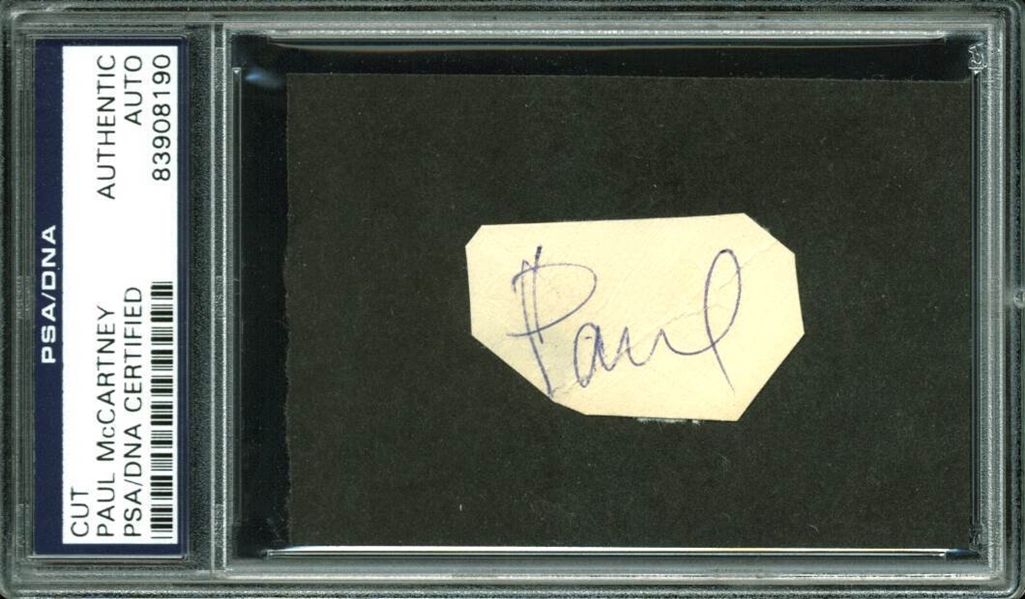 The Beatles: Paul McCartney Signed 1" x 2" Signature Cut (PSA/DNA Encapsulated)