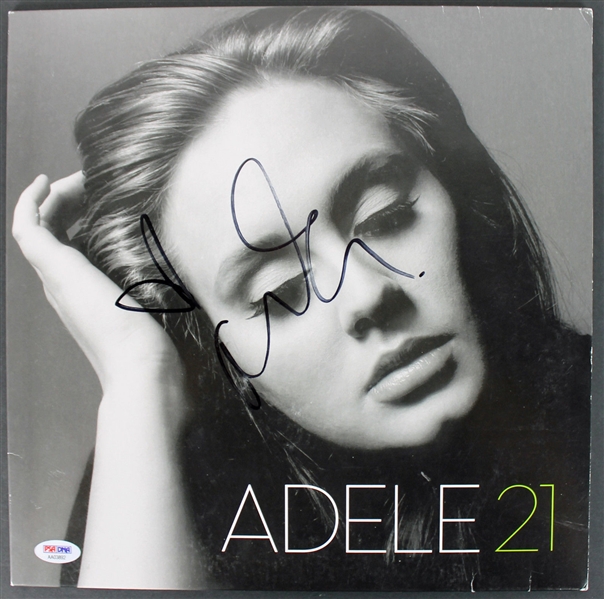 Adele Signed Record Album Cover: "21" (PSA/DNA)