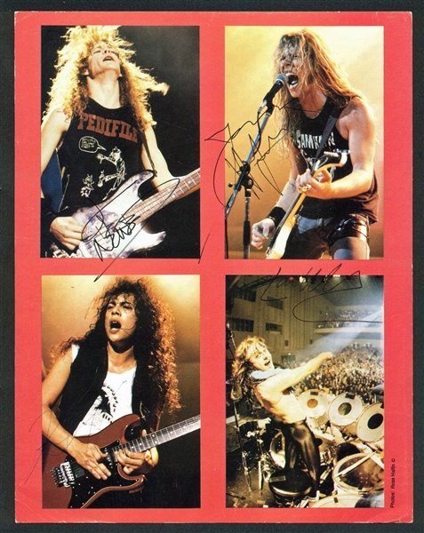 Metallica: Band Signed 8.5" x 11" Photo w/ 4 Signatures (PSA/DNA)