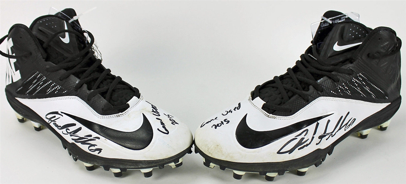 Jared Allen 2015 Game Used & Signed Nike Zoom Cleats (PSA/DNA)