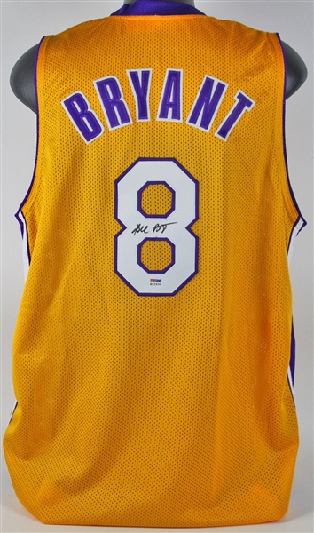 Kobe Bryant Signed Los Angeles Lakes #8 Yellow Jersey (PSA/DNA)