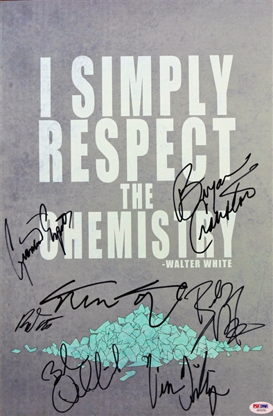 Breaking Bad Cast Signed 12" x 18" Photo w/ 7 Signatures (PSA/DNA)