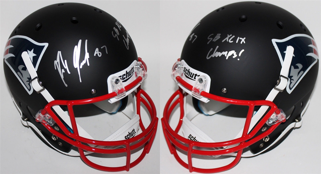 Rob Gronkowski Signed "SB XLIX Champs" Full Sized Black Matte Patriots Helmet (PSA/DNA)