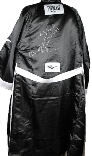 Mike Tyson and Evander Holyfield Signed Everlast Boxing Robe (PSA/DNA)