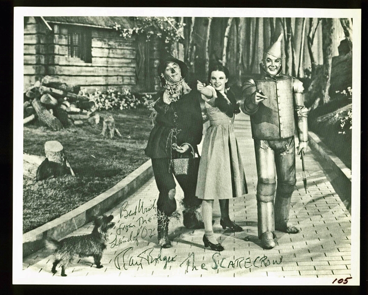 Ray Bolger Exceptionally Signed & Inscribed Wizard of Oz 8" x 10" Vintage Photograph (PSA/DNA)
