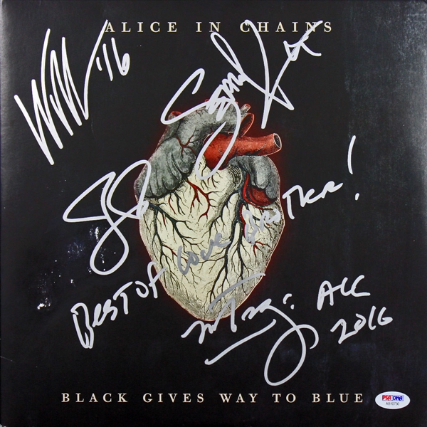 Alice In Chains Group Signed "Black Gives Way to Blue" Album (PSA/DNA)