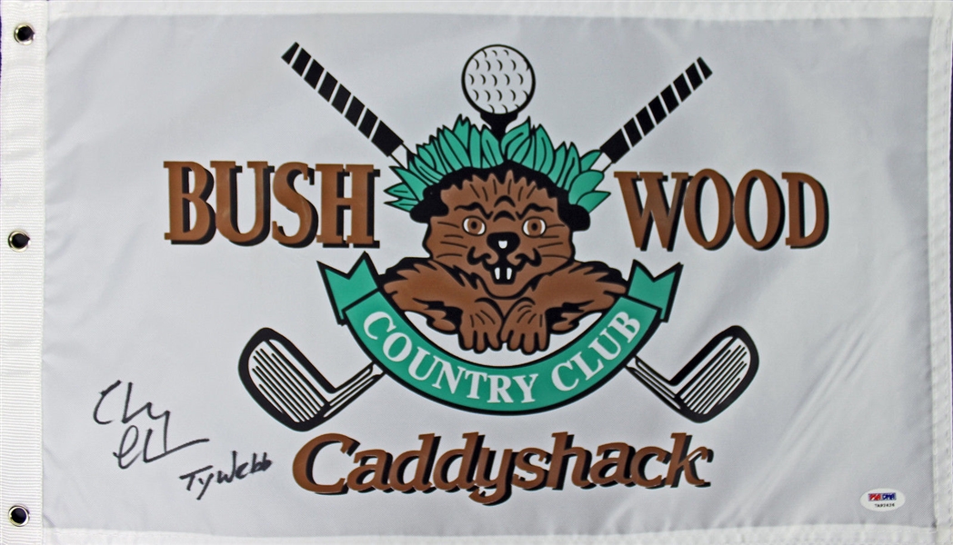 Chevy Chase Signed "Bush Wood" Country Club Caddyshack Golf Flag (PSA/DNA)