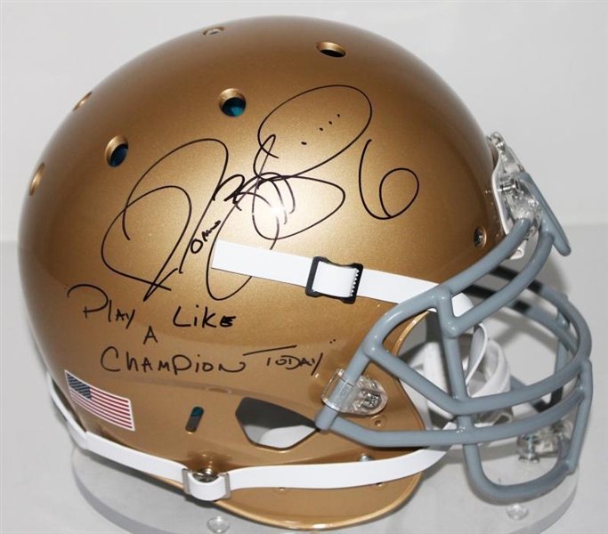 Jerome Bettis Signed & Inscribed Full-Sized Notre Dame Helmet (PSA/DNA)