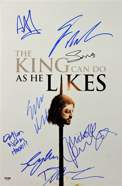 Game of Thrones Cast Signed 12" x 18" Color Photo with 8 Signatures (PSA/DNA)
