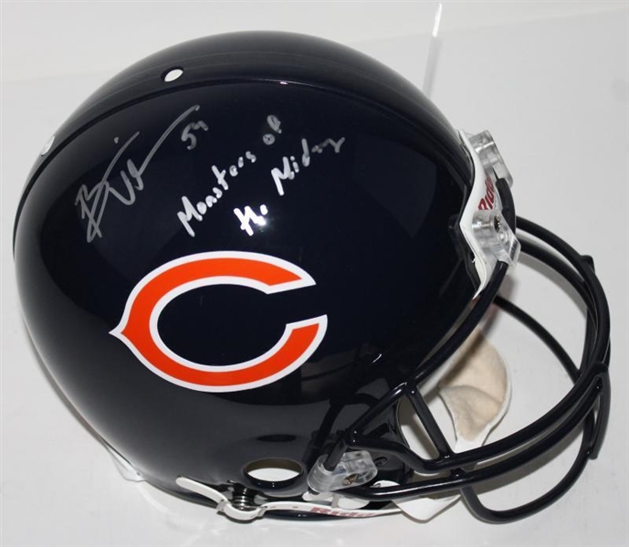 Brian Urlacher Signed & Inscribed PROLINE Bears Helmet (PSA/DNA)