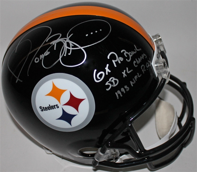 Jerome Bettis Signed & Inscribed Full-Sized Steelers Helmet w/ 3 Inscribed Stats (PSA/DNA)