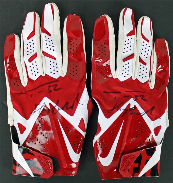 Tyrann Mathieu Game Used & Signed Nike Football Gloves (PSA/DNA)
