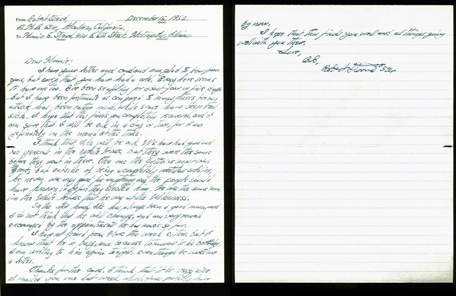 Robert Stroud (Birdman of Alcatraz) Handwritten & Signed Letter to His Sister (PSA/DNA)