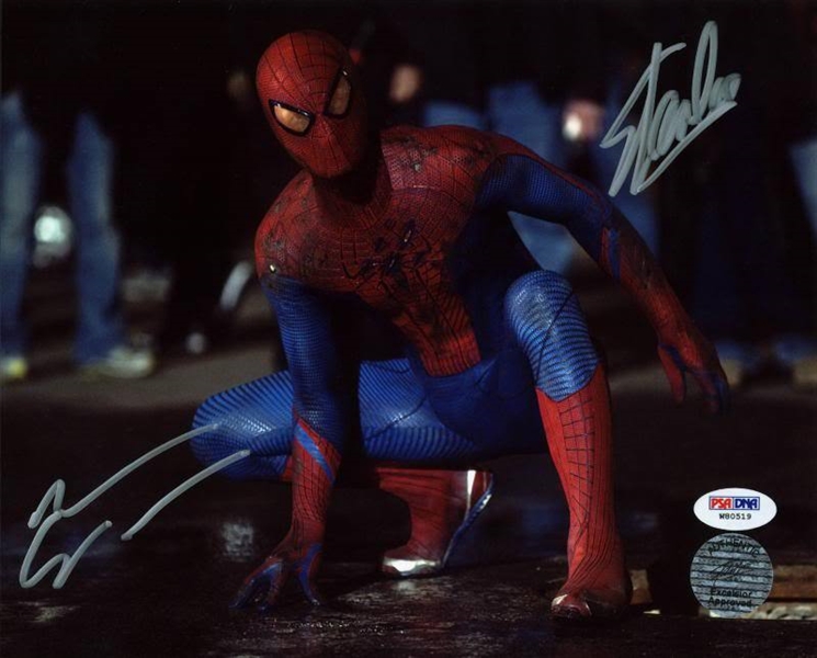 Stan Lee & Andrew Garfield Signed 8" x 10" "The Amazing Spider-Man" Photo (PSA/DNA)