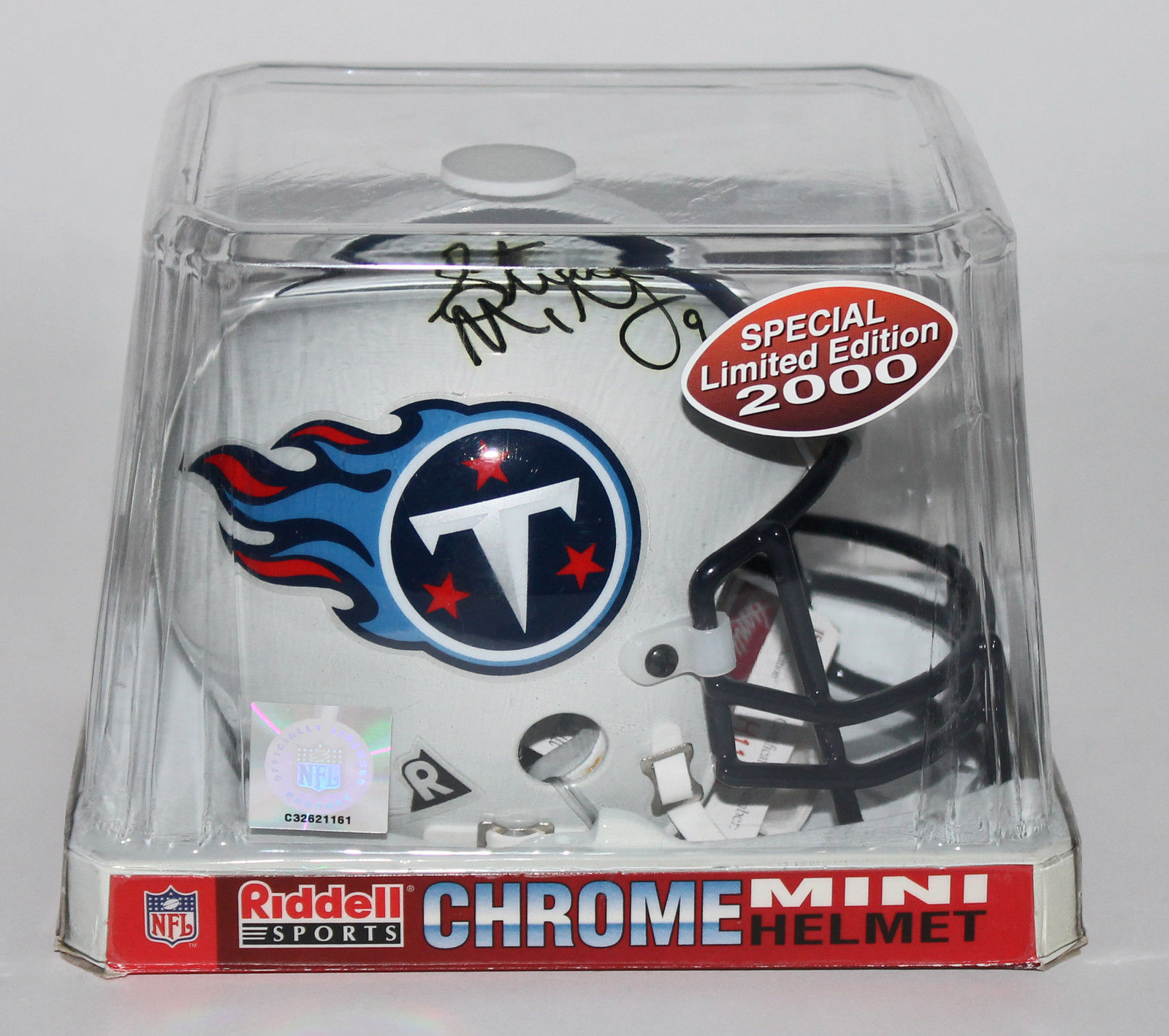 Steve McNair signed autographed Tennessee Titans mini helmet JSA #AE72588