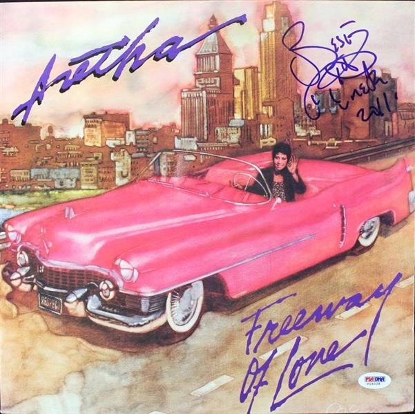 Aretha Franklin Signed "Freeway of Love" Album (PSA/DNA)