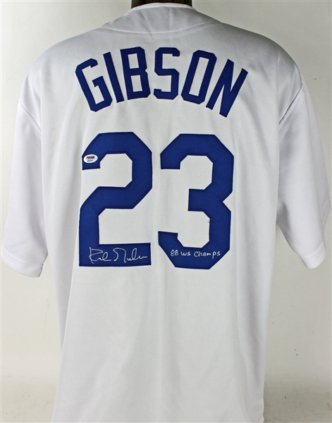 Kirk Gibson Signed "88 WS Champs" Dodgers Jersey (PSA/DNA)