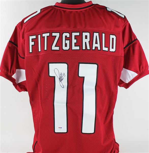 Larry Fitzgerald Signed Arizona Cardinals Red Jersey (PSA/DNA)