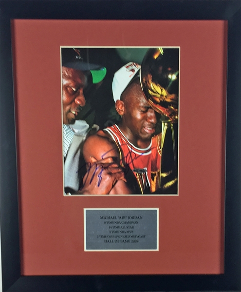 Michael Jordan Near-Mint Signed 8" x 10" First Championship Photo (Upper Deck)