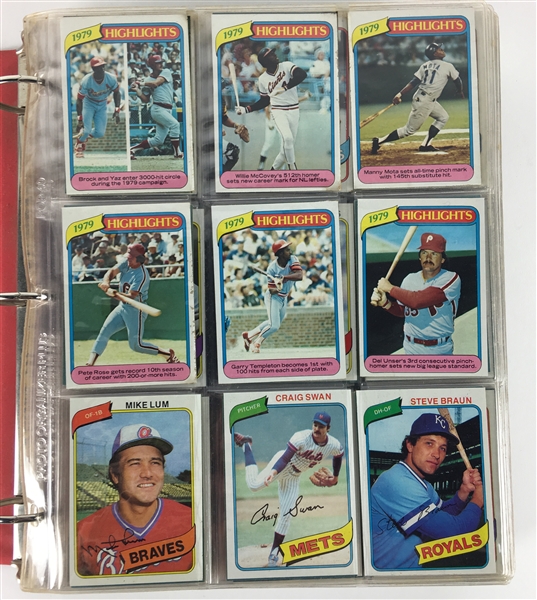 1980 Topps Original Complete Baseball Card Set