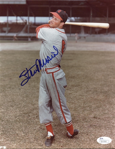 Stan Musial Signed 8" x 10" Cardinals Photo (JSA)